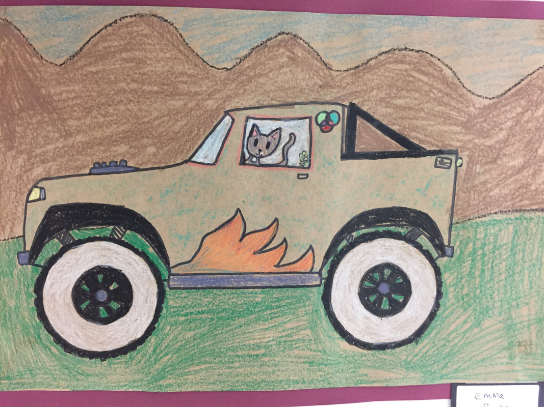 simple monster truck drawing